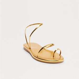 Metallic Gold Strappy Sandals